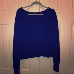 royal blue cropped sweater
